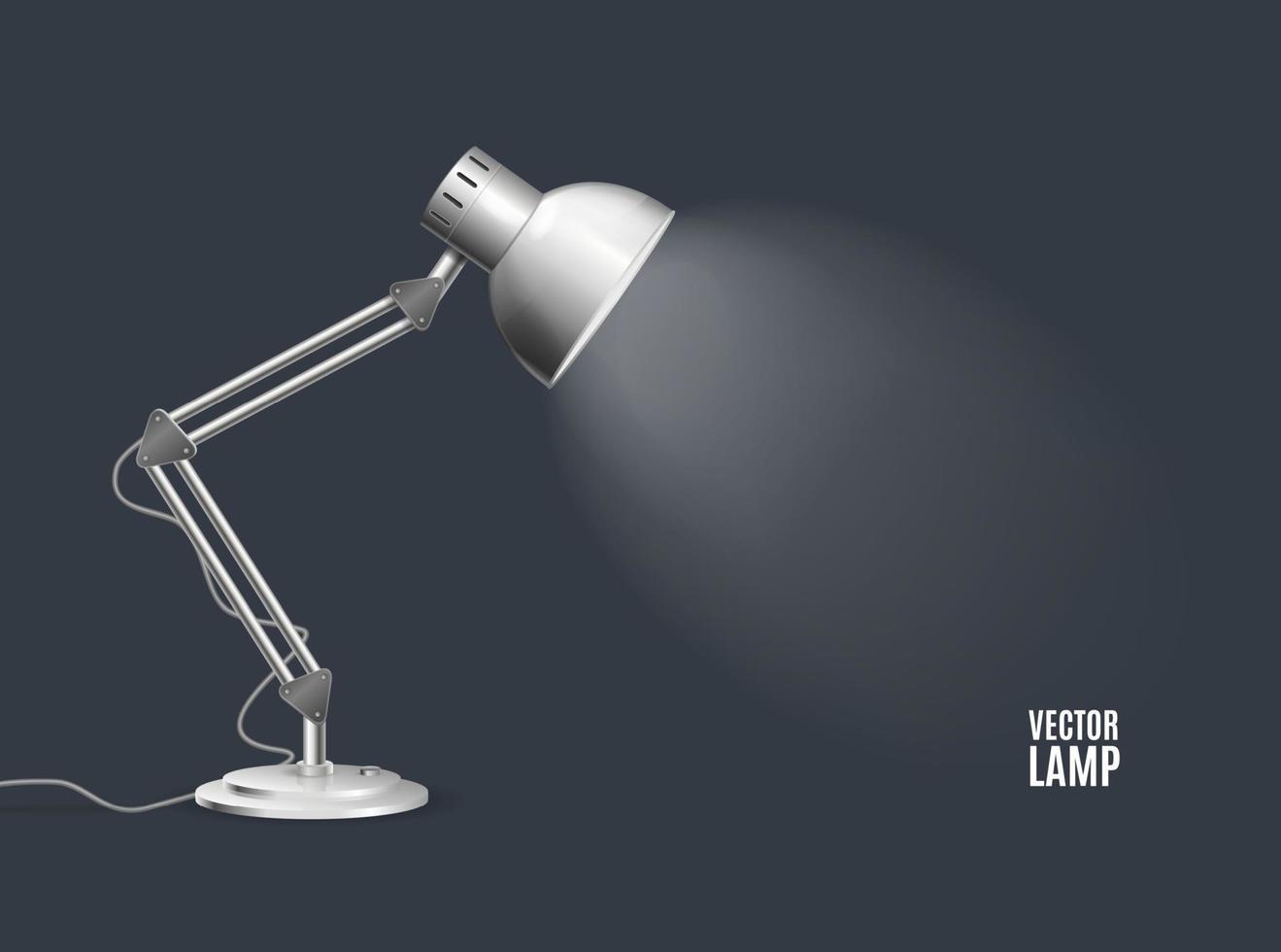 realistische detaillierte 3d-lampe vintage. Vektor
