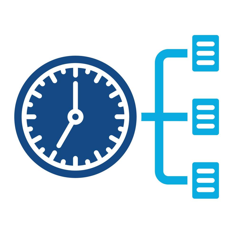 Zeitplan-Glyphe zweifarbiges Symbol vektor