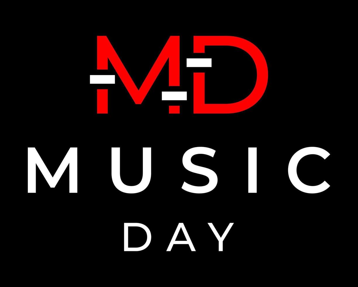 MD Brief Musik, Audio, Equalizer, Sound, Logo-Design der Musikindustrie. vektor