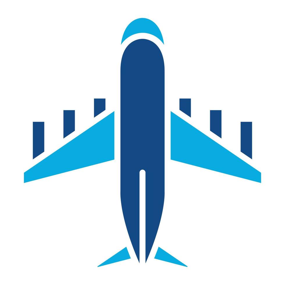 Flugzeug-Glyphe zweifarbiges Symbol vektor