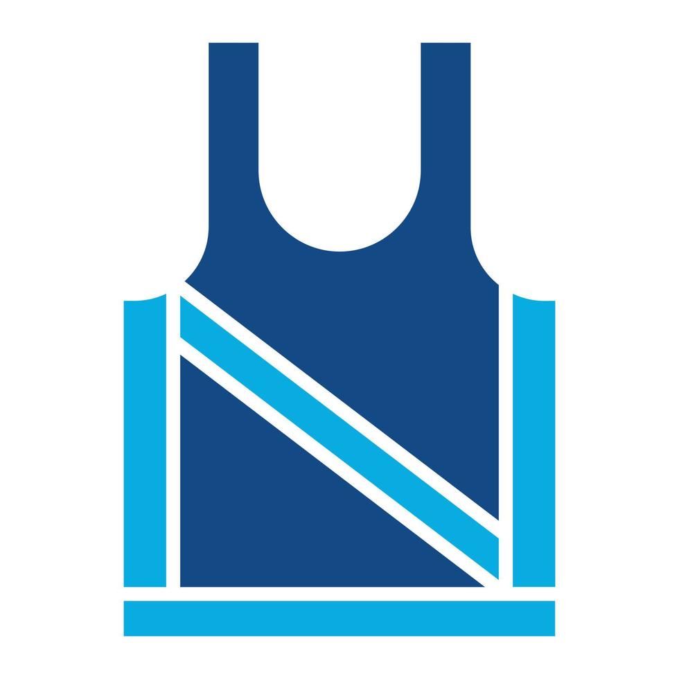 Tanktop-Glyphe zweifarbiges Symbol vektor