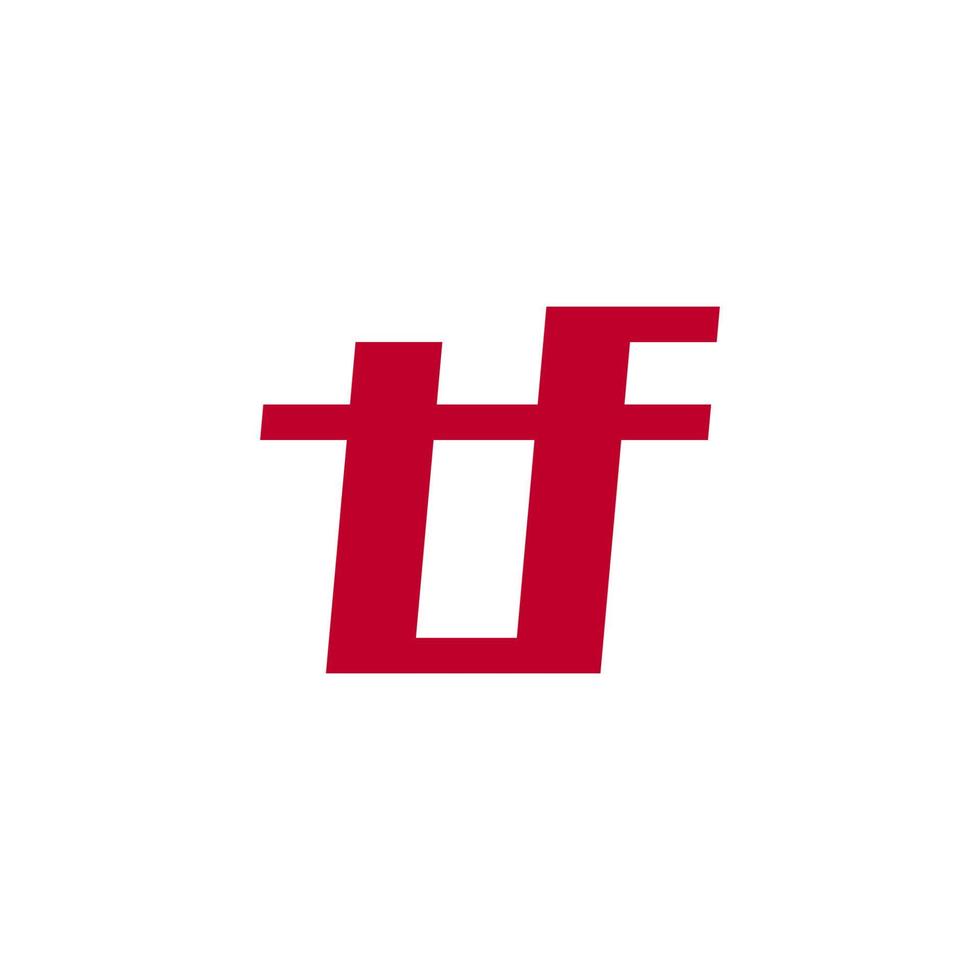 brev t och f logotyp ikon design mall element vektor eps