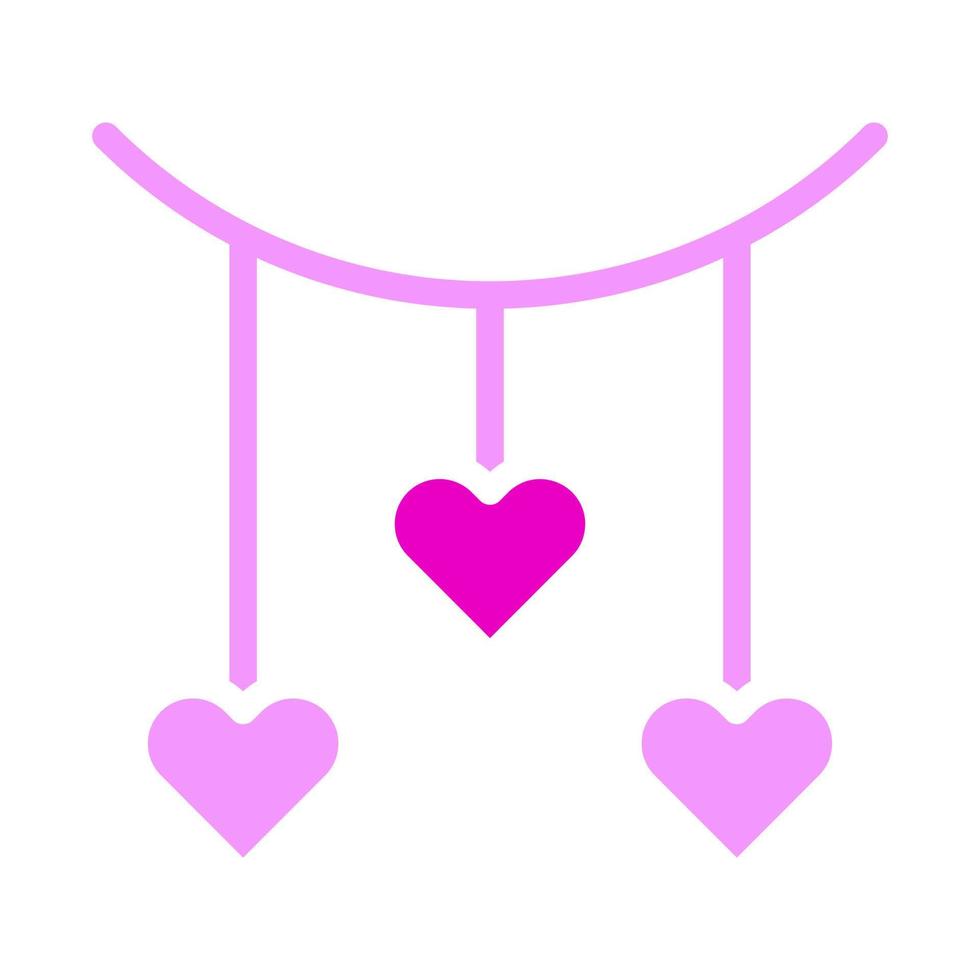dekoration valentine symbol solide rosa style illustration vektor und logo symbol perfekt.