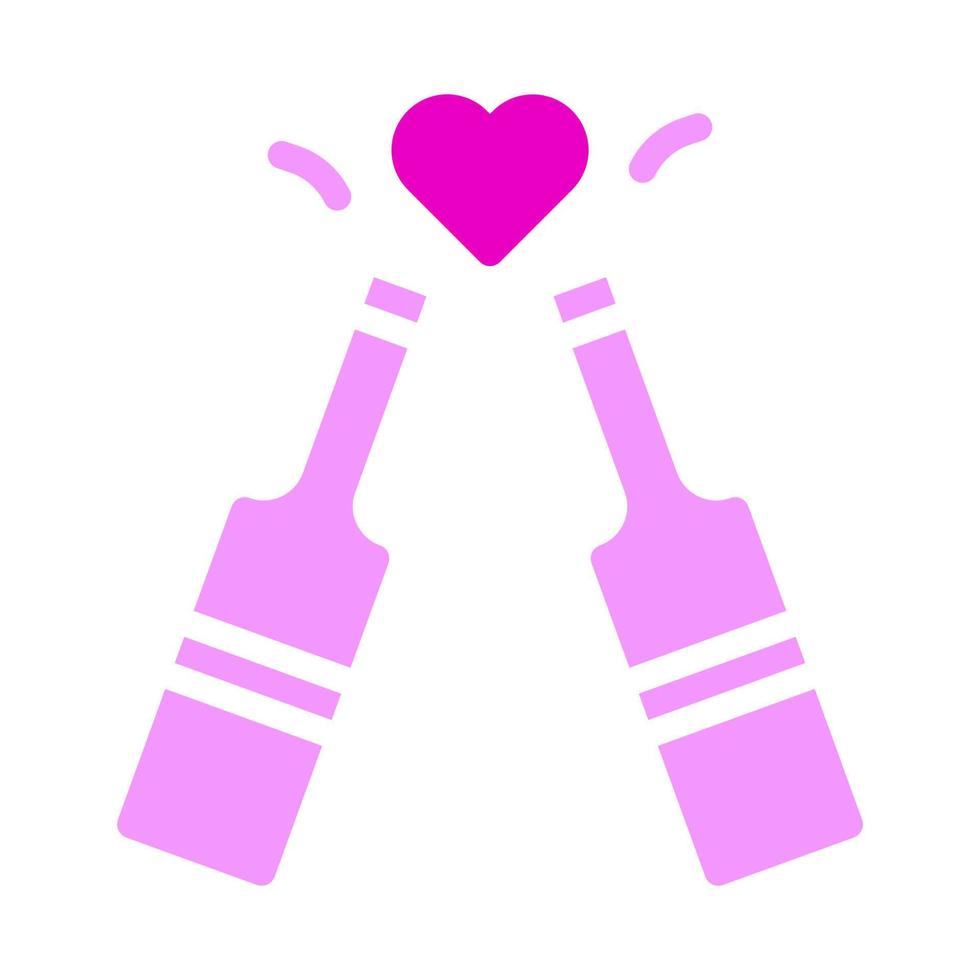 vin valentine ikon fast rosa stil illustration vektor och logotyp ikon perfekt.