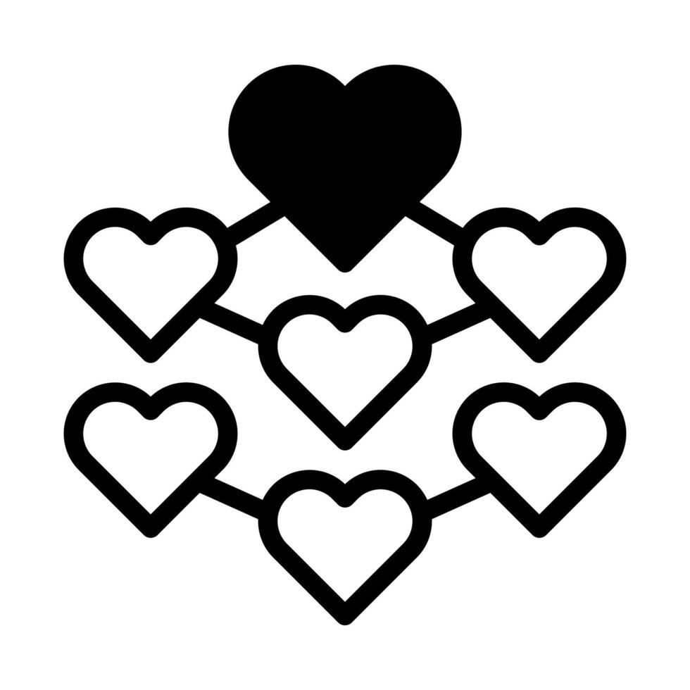 dekoration dualtone schwarz valentine illustration vektor symbol perfekt.