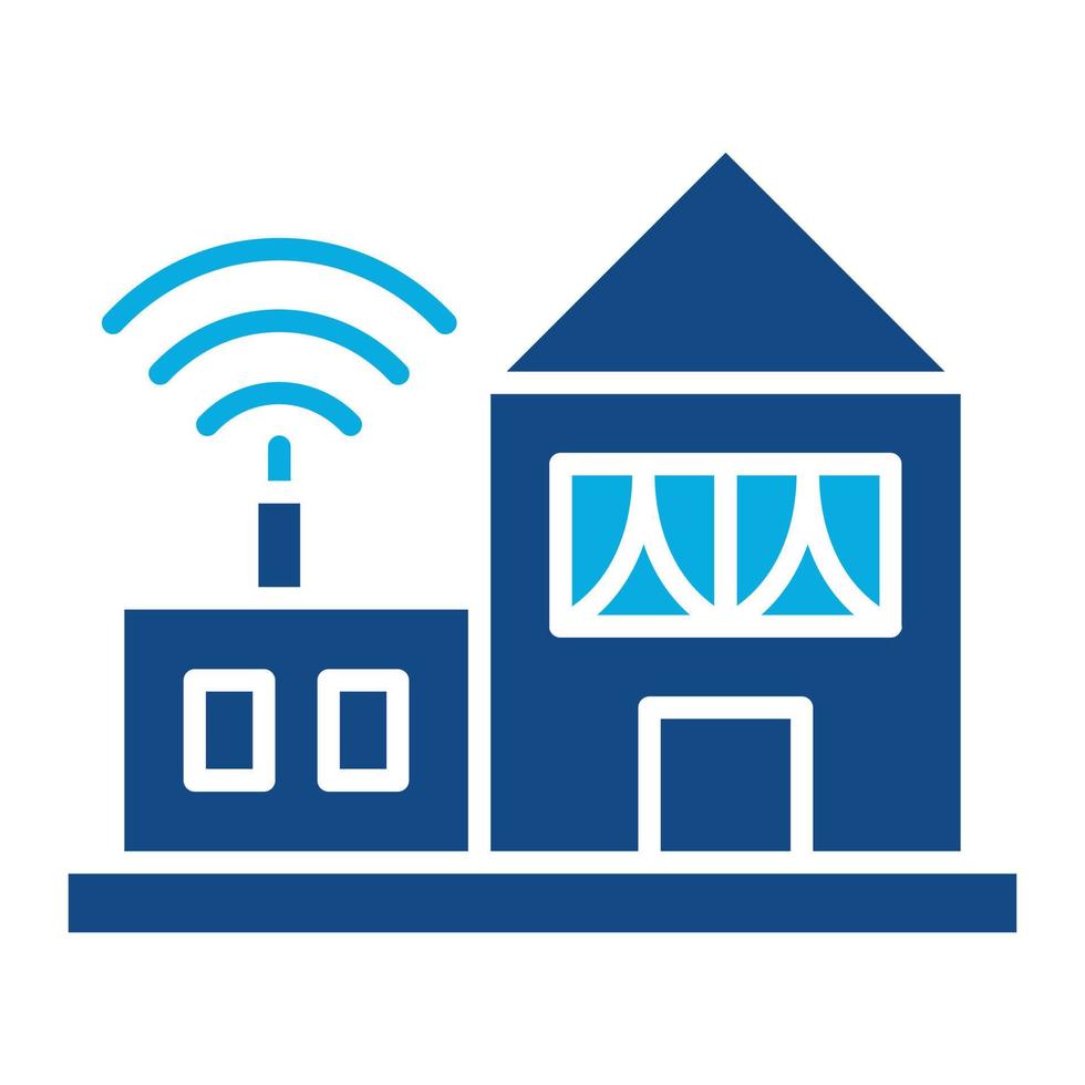 Smart-Home-Glyphe zweifarbiges Symbol vektor