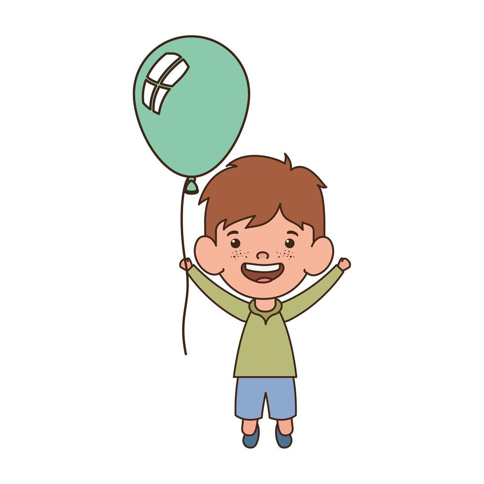 Baby, das mit Heliumballon in der Hand lächelt vektor