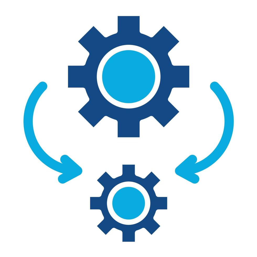 zweifarbiges Symbol für Automatisierungsglyphe vektor