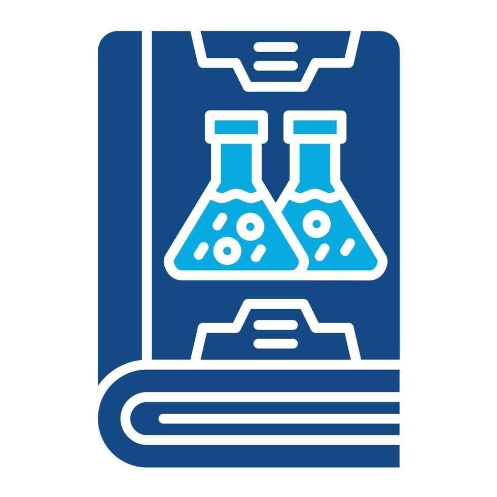 Chemie-Glyphe zweifarbiges Symbol vektor