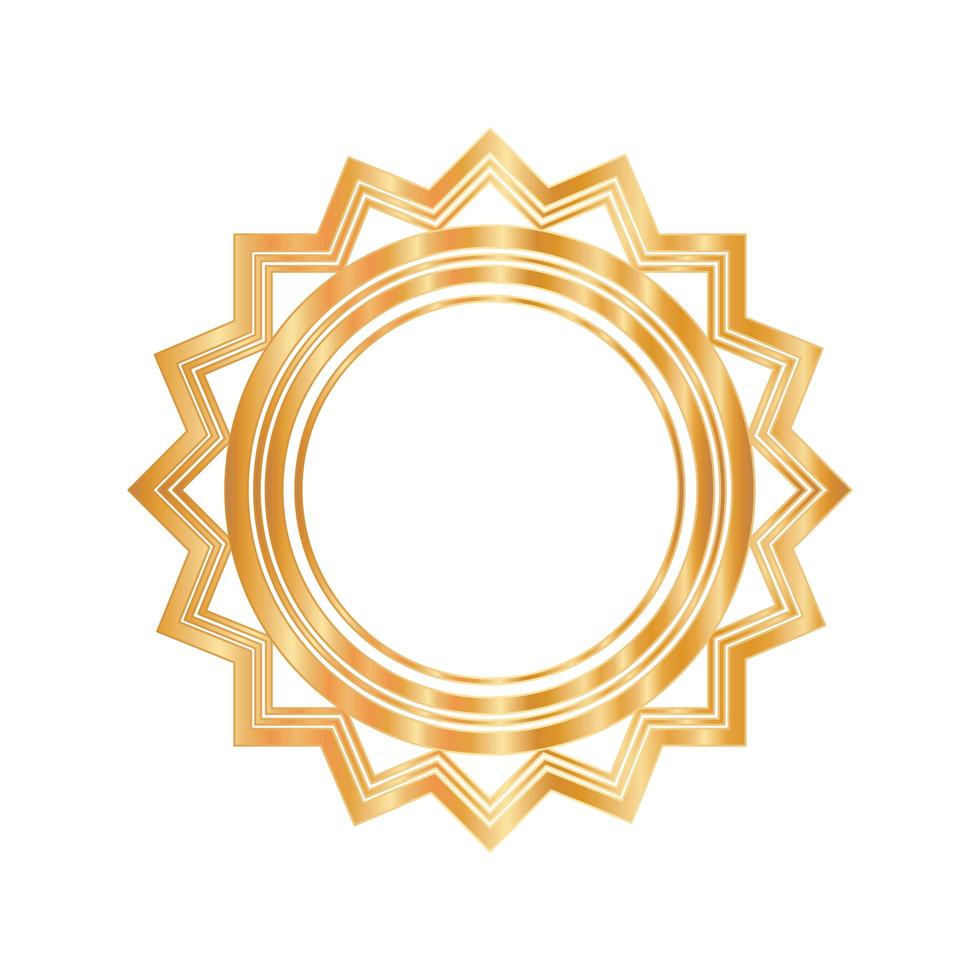 modern cirkel ram guld design vektor