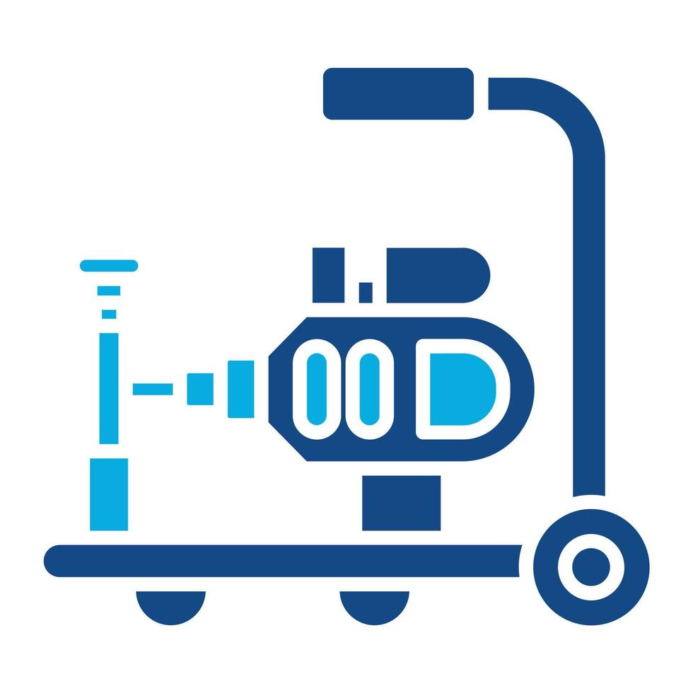 Abflussreinigungsmaschine Glyphe zweifarbiges Symbol vektor