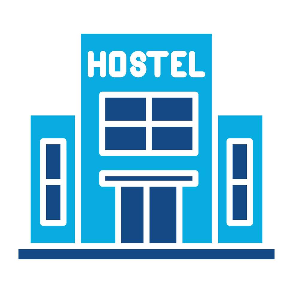 Hostel-Glyphe zweifarbiges Symbol vektor