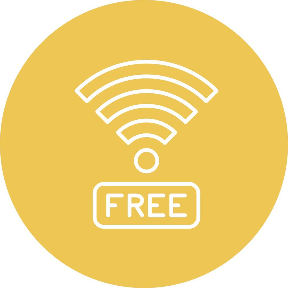 gratis wifi linje cirkel bakgrundsikon vektor