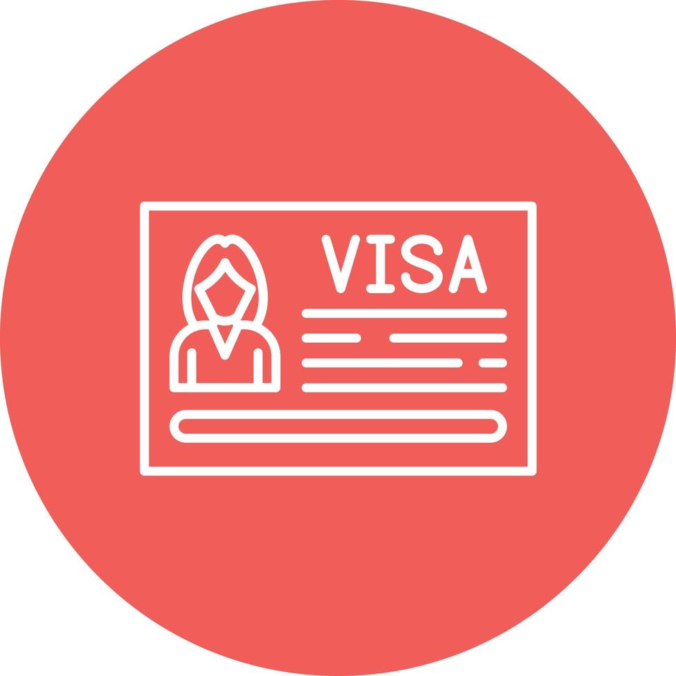 Visa-Linie Kreis Hintergrundsymbol vektor