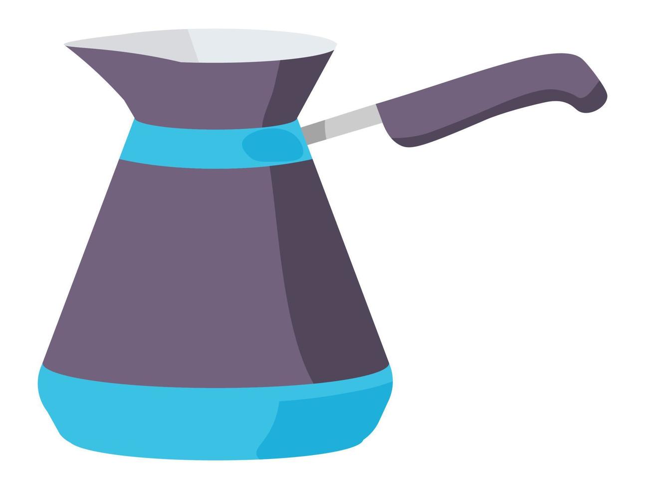 Cezve för bryggning kaffe dryck, turkiska pott vektor