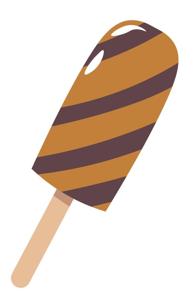 choklad is grädde, frysta efterrätt utsökt måltid vektor