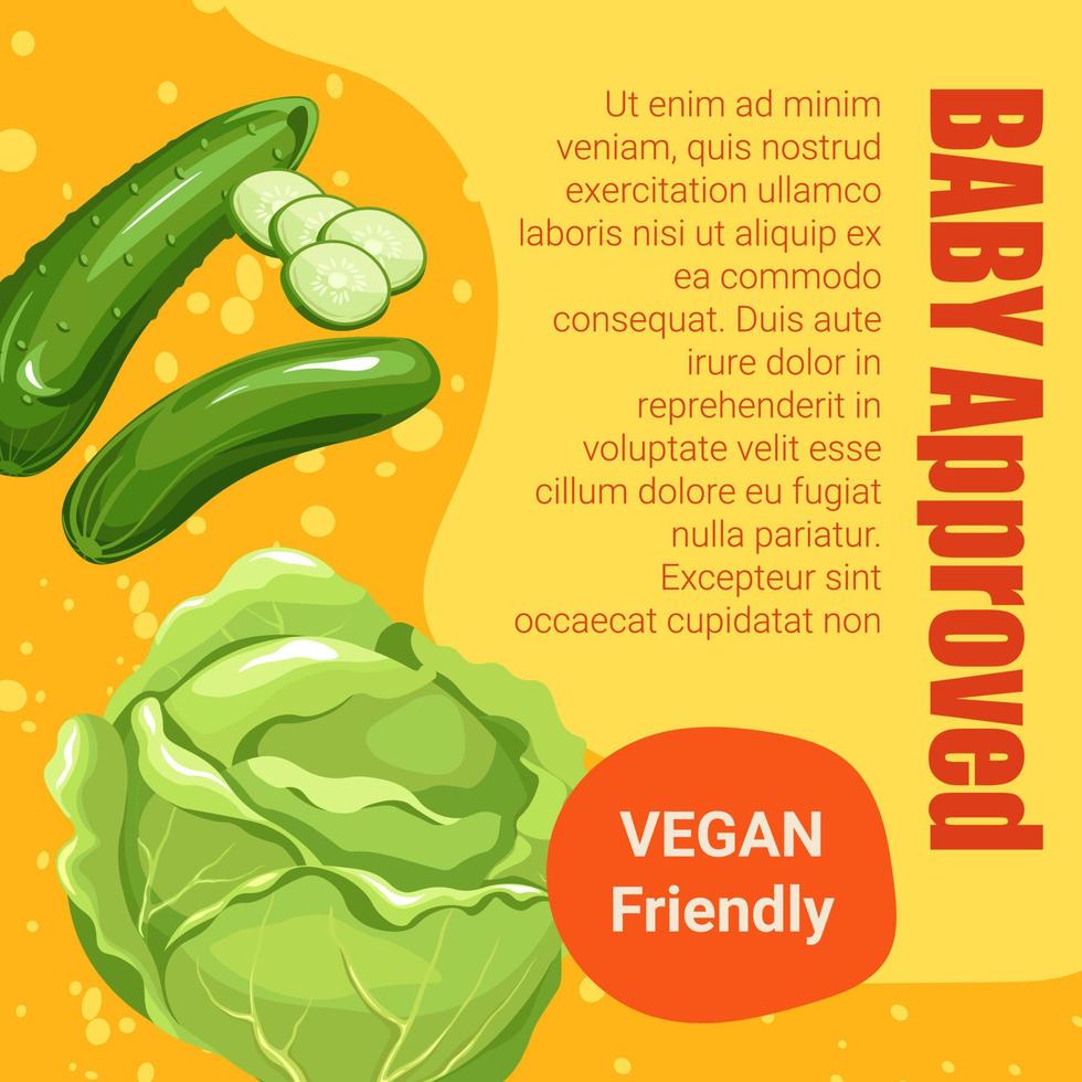 vegane freundliche mahlzeit und diätende kinderbanner vektor