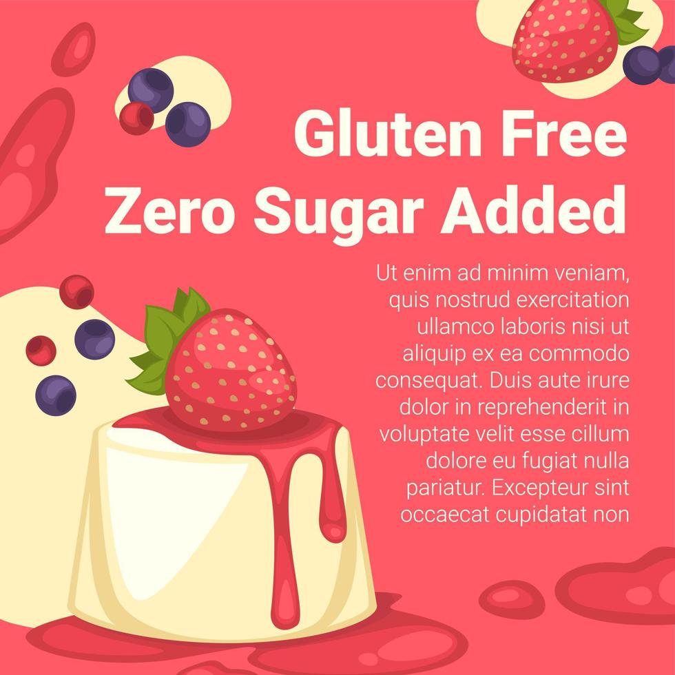 glutenfreie, zuckerfreie, gesunde Desserts vektor