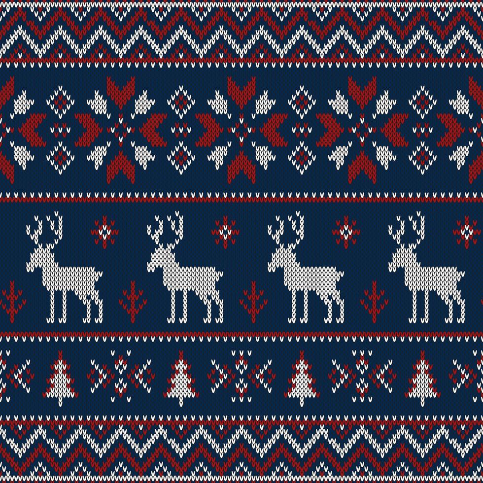 Weihnachten Strickmuster vektor