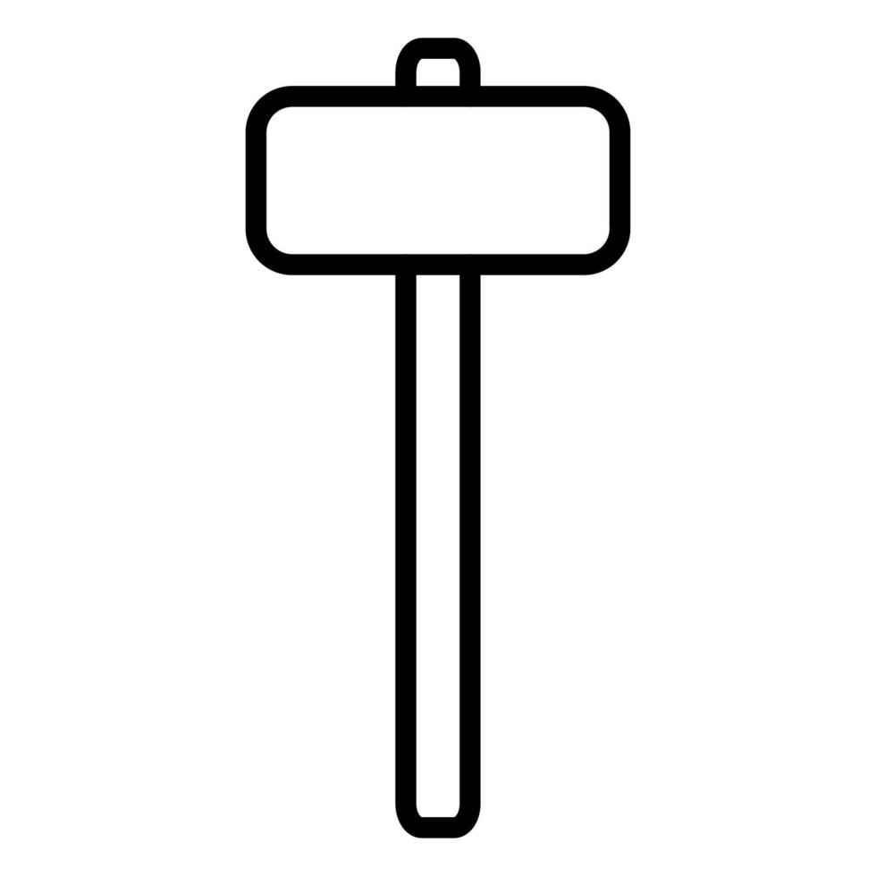 Hammerliniensymbol isoliert auf weißem Hintergrund. schwarzes, flaches, dünnes Symbol im modernen Umrissstil. Lineares Symbol und bearbeitbarer Strich. einfache und pixelgenaue strichvektorillustration. vektor