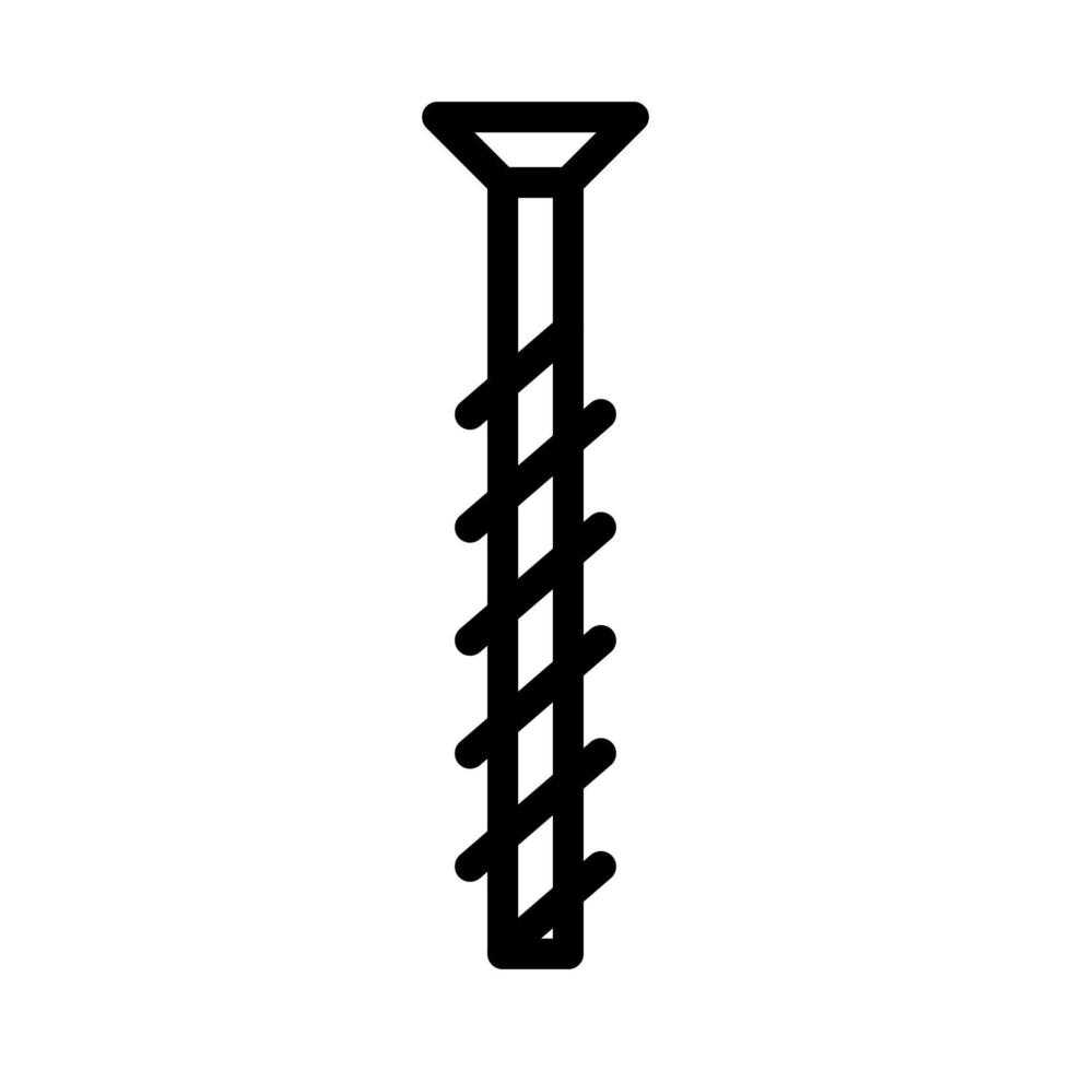 Bolzenkonstruktion Liniensymbol isoliert auf weißem Hintergrund. schwarzes, flaches, dünnes Symbol im modernen Umrissstil. Lineares Symbol und bearbeitbarer Strich. einfache und pixelgenaue strichvektorillustration. vektor