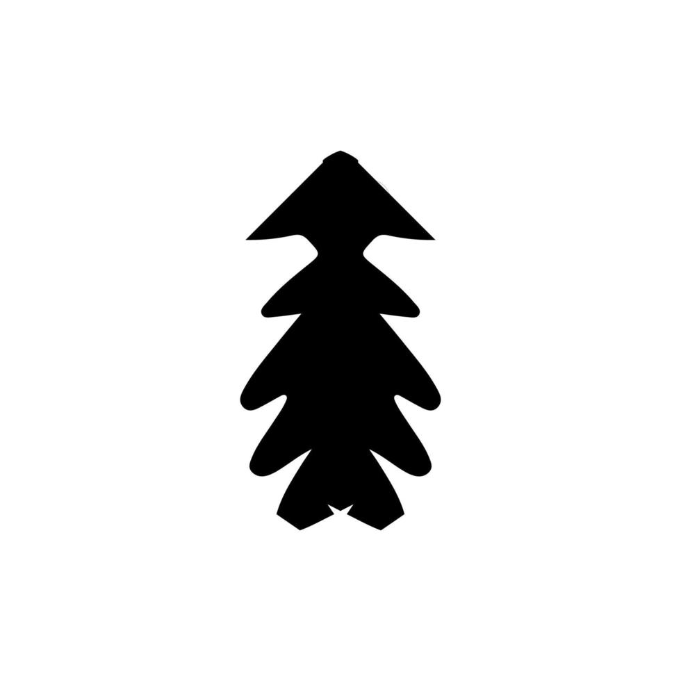 Kiefer-Symbol. einfaches stilplakathintergrundsymbol der frohen weihnachten. Design-Element für das Markenlogo der Kiefer. Bedrucken von Kiefern-T-Shirts. Vektor für Aufkleber.