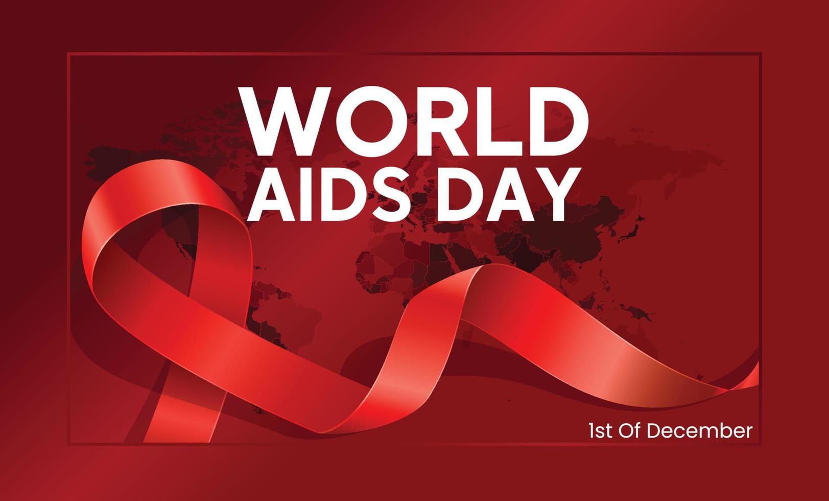 värld AIDS dag 1:a december vektor