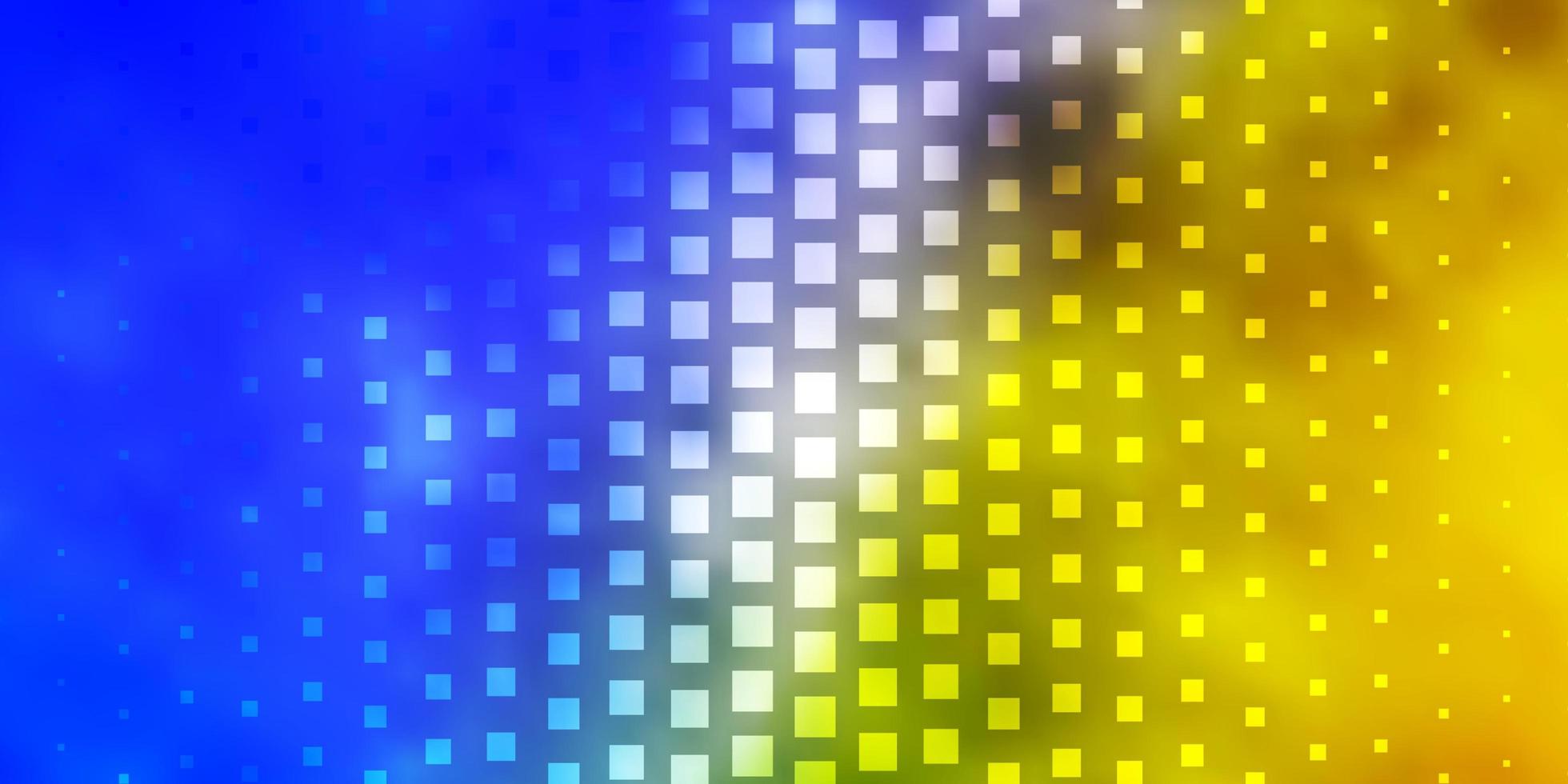 hellblaues, gelbes Layout mit Linien, Rechtecken. vektor