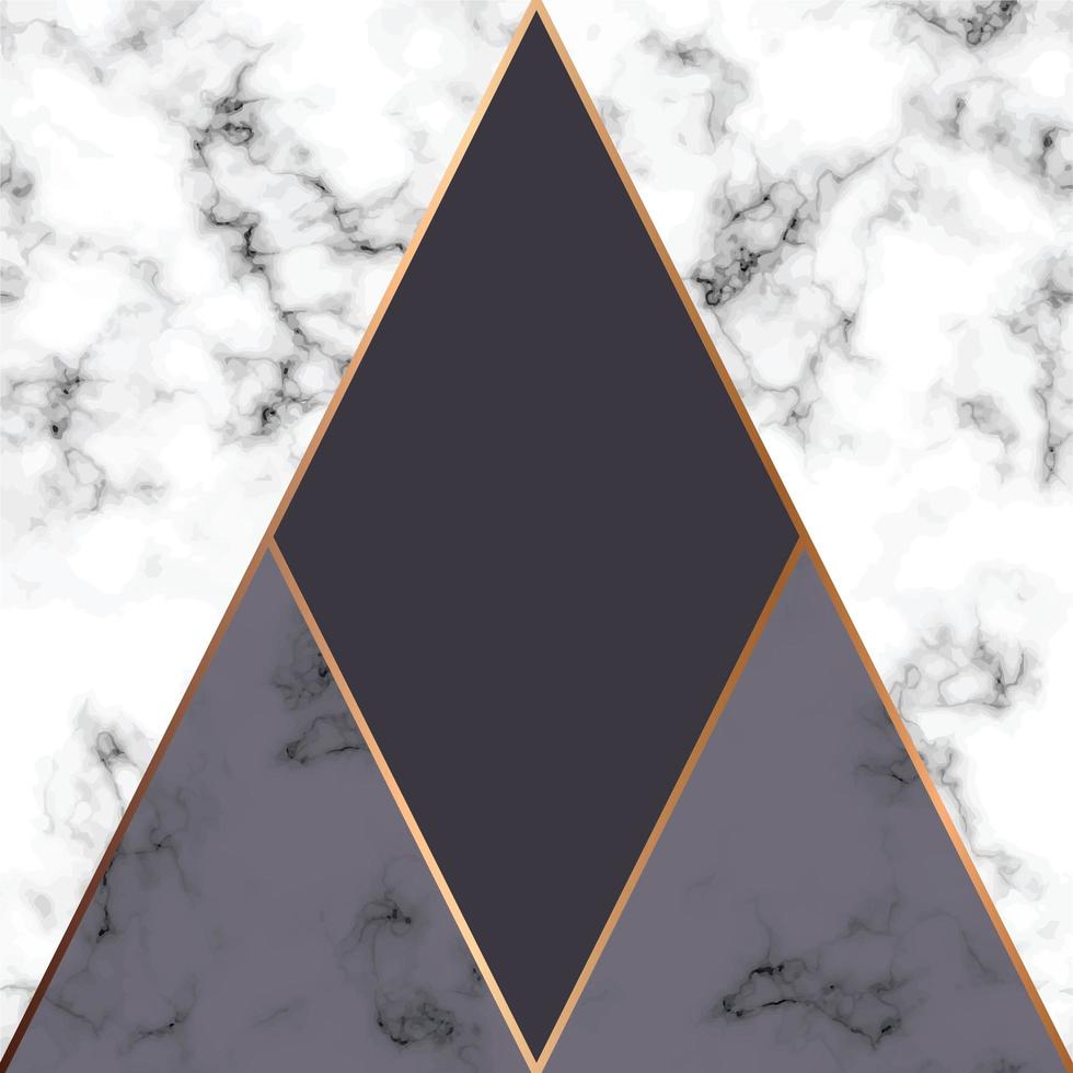 marmor textur design med gyllene geometriska linjer vektor