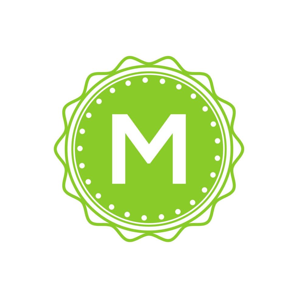 Buchstabe Emblem m Logo Identität für Restaurant vektor