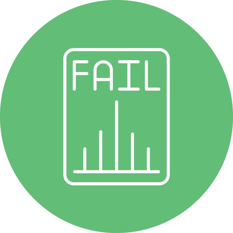 företag misslyckas linje cirkel bakgrund ikon vektor