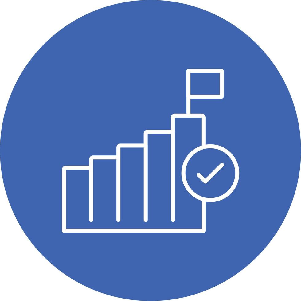 Framgång linje cirkel bakgrund ikon vektor