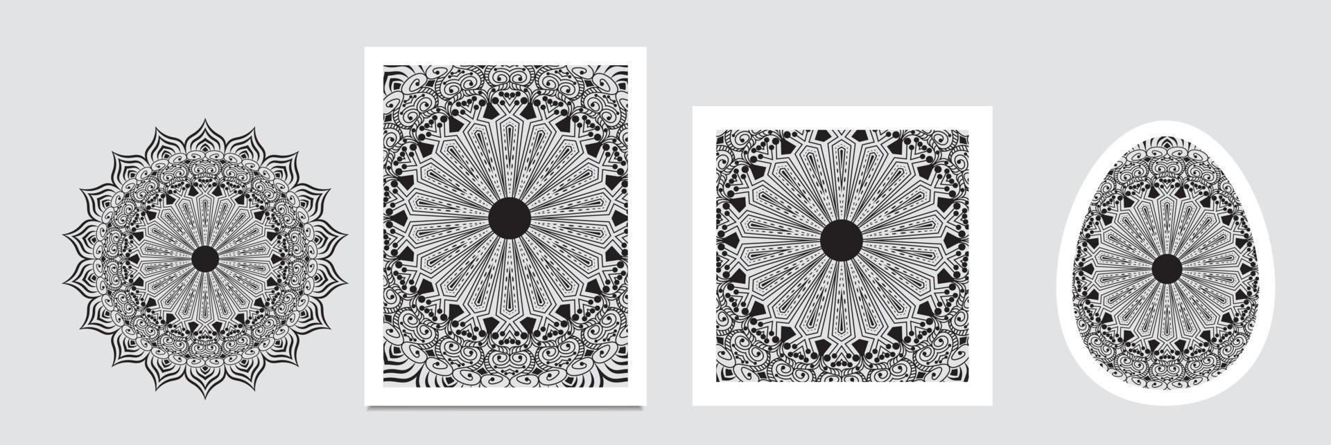 ethnische bunte runde dekorative Henna-Mandala-Blumenhintergrunddesign-Vektorillustration vektor