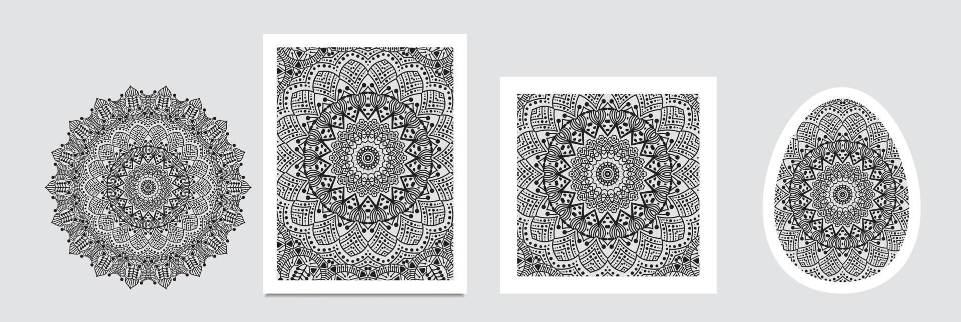 Mandala-Hintergrund. vintage dekorative elemente. hand gezeichneter hintergrund. islam, arabisch, indisch vektor