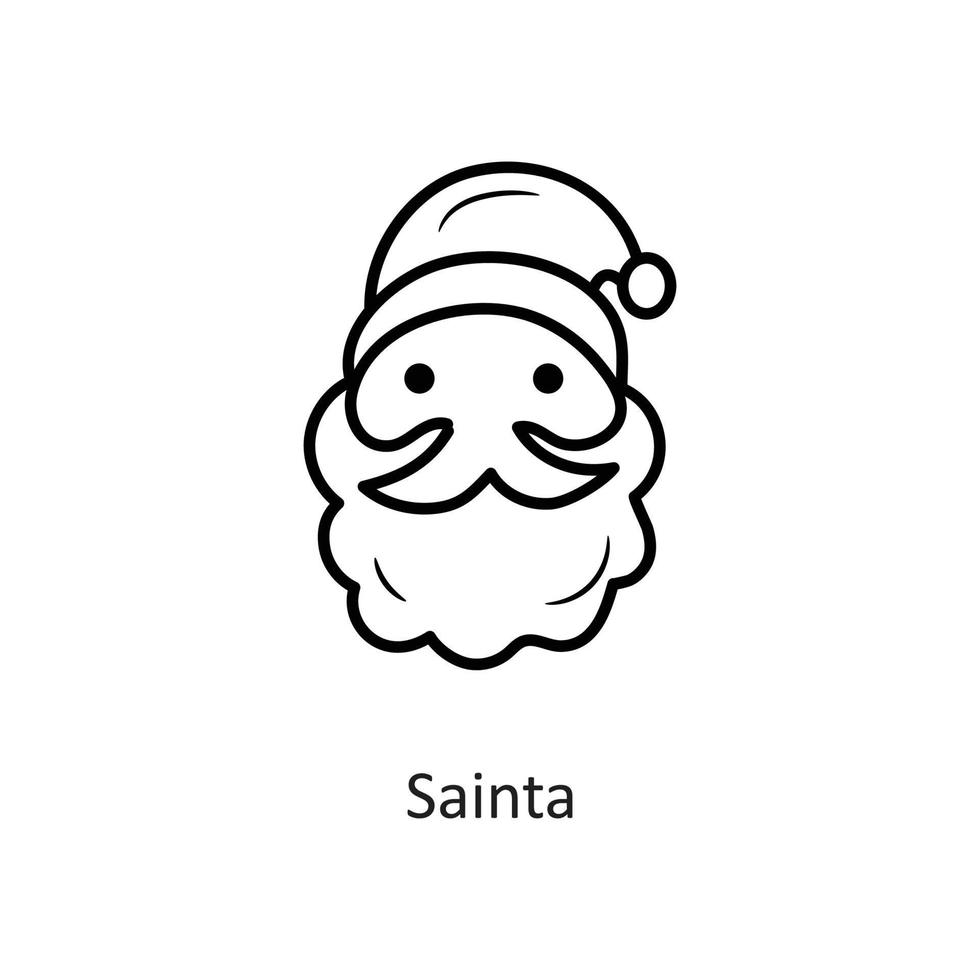 Sainta-Vektor-Gliederung-Icon-Design-Illustration. Feiertagssymbol auf weißem Hintergrund eps 10-Datei vektor