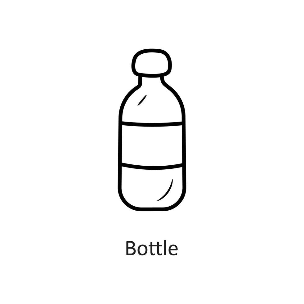 Flasche Vektor Umriss Icon Design Illustration. Feiertagssymbol auf weißem Hintergrund eps 10-Datei