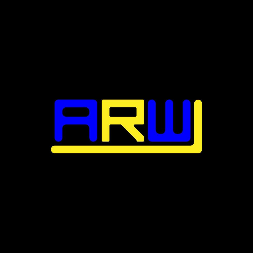 arw brev logotyp kreativ design med vektor grafisk, arw enkel och modern logotyp.