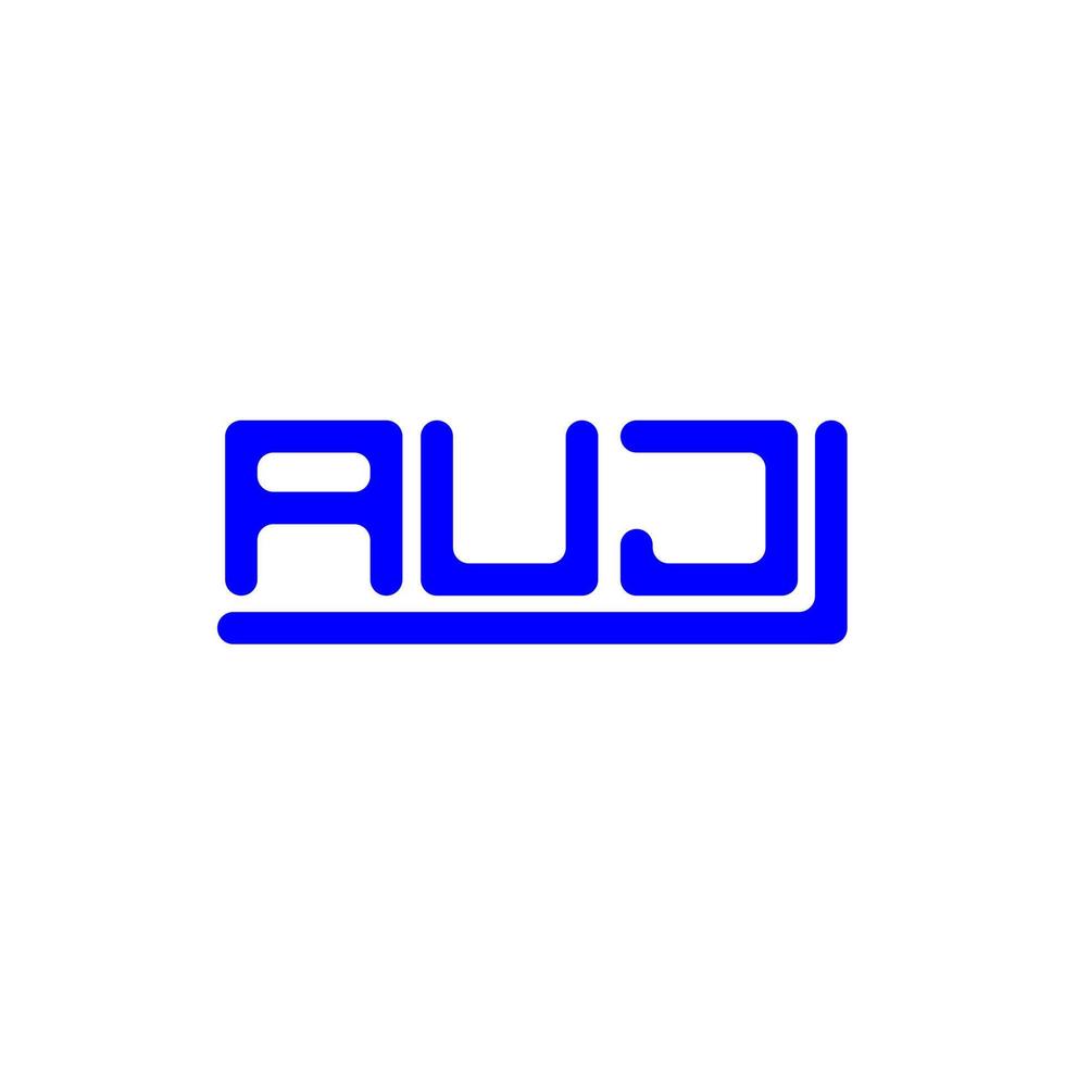 auj Brief Logo kreatives Design mit Vektorgrafik, auj einfaches und modernes Logo. vektor