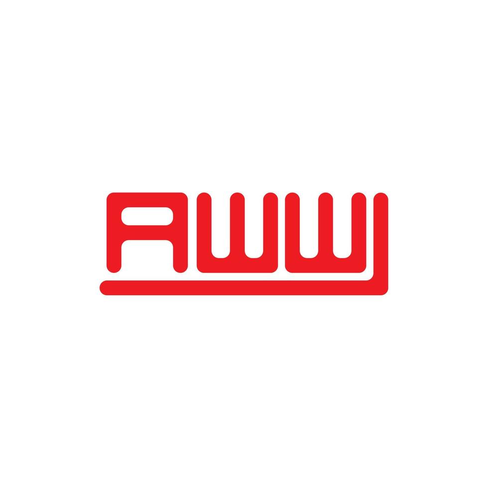 aww Brief Logo kreatives Design mit Vektorgrafik, aww einfaches und modernes Logo. vektor