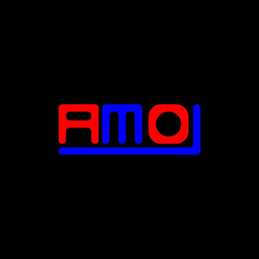 amo letter logo kreatives design mit vektorgrafik, amo einfaches und modernes logo. vektor