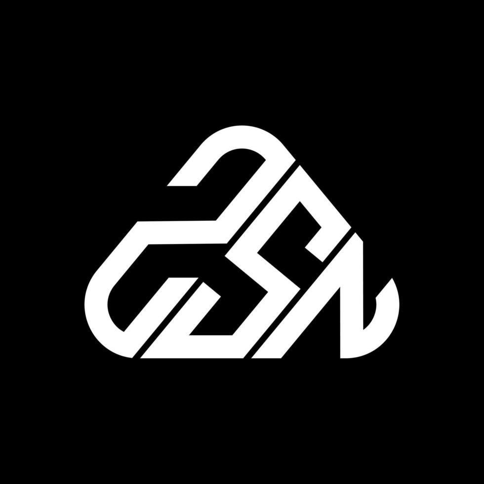 zsn brev logotyp kreativ design med vektor grafisk, zsn enkel och modern logotyp.