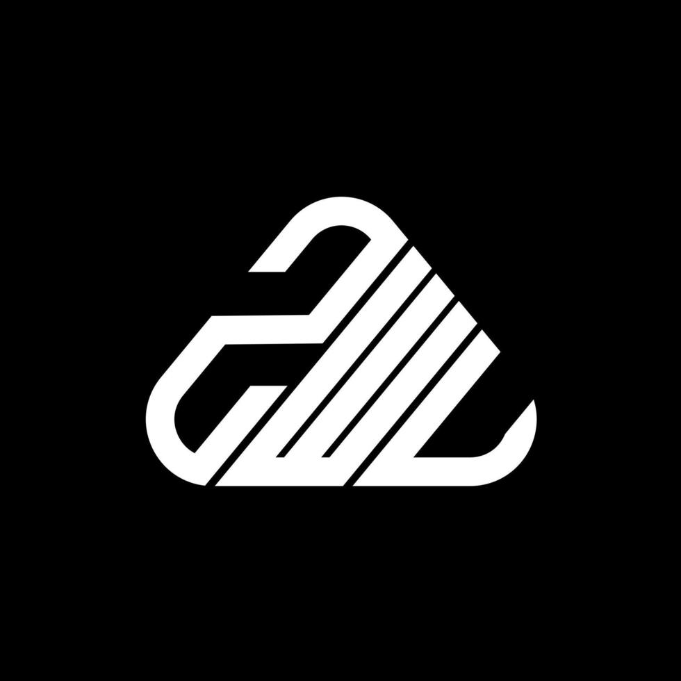 zwu brev logotyp kreativ design med vektor grafisk, zwu enkel och modern logotyp.