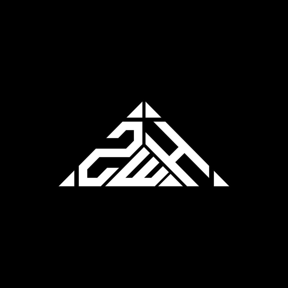 zwh brev logotyp kreativ design med vektor grafisk, zwh enkel och modern logotyp.
