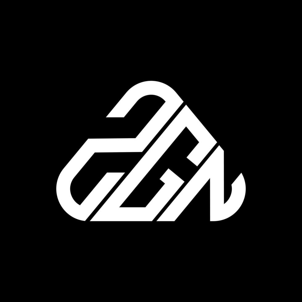 zgn Brief Logo kreatives Design mit Vektorgrafik, zgn einfaches und modernes Logo. vektor