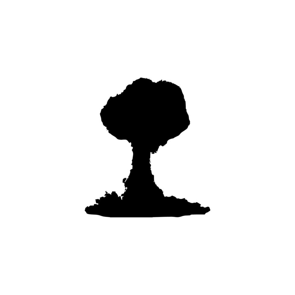 atom bomba ikon. enkel stil Nej krig affisch bakgrund symbol. atom bomba varumärke logotyp design element. atom bomba t-shirt utskrift. vektor för klistermärke.