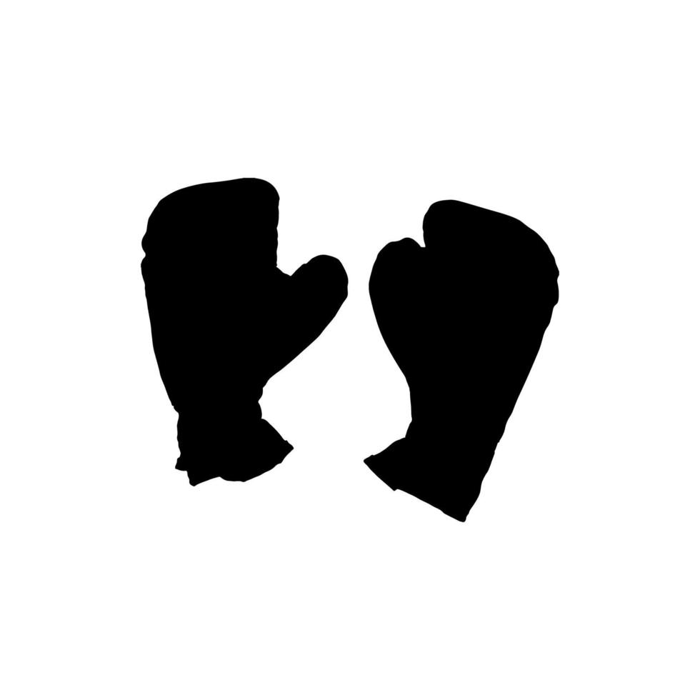 Symbol für Boxhandschuhe. einfache art boxsportunterricht großes verkaufsplakat hintergrundsymbol. Gestaltungselement des Boxmarkenlogos. Boxhandschuhe T-Shirt bedrucken. Vektor für Aufkleber.
