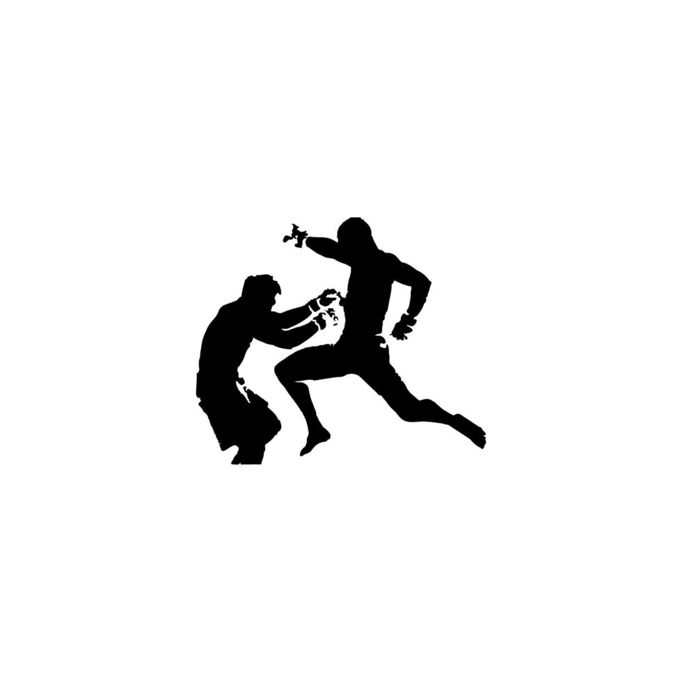 kickboxare ikon. enkel stil kickboxning bekämpa turnering affisch bakgrund symbol. kickboxare varumärke logotyp design element. kickboxare t-shirt utskrift. vektor för klistermärke.