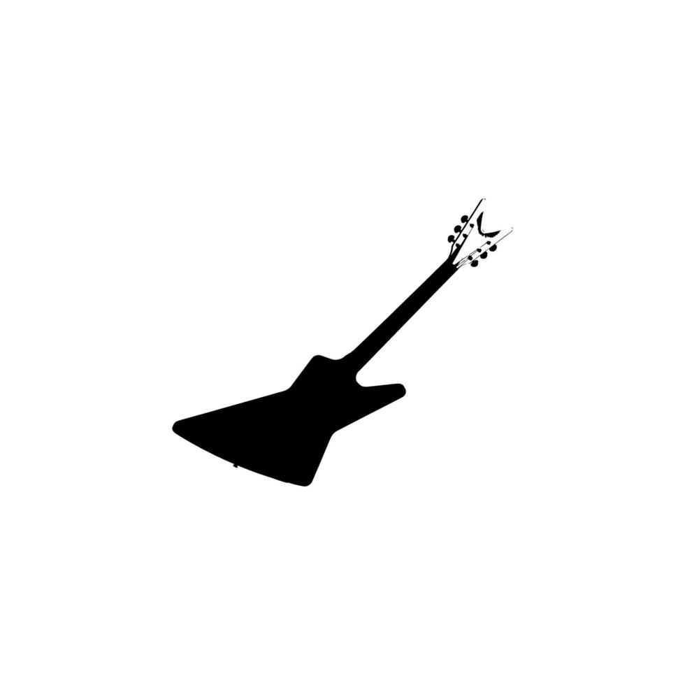 E-Gitarren-Symbol. einfaches stil rockmusik festival ticket großes verkaufsplakat hintergrundsymbol. E-Gitarren-Markenlogo-Designelement. Bedrucken von T-Shirts für E-Gitarren. Vektor für Aufkleber.