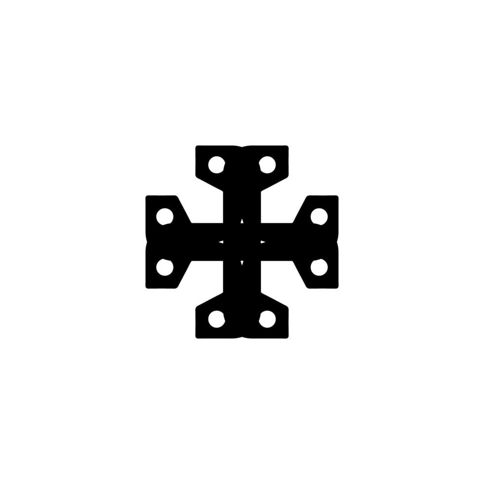 Kreuz-Symbol. einfaches stil-christliches religionsfeiertagsplakat-hintergrundsymbol. Designelement für das Markenlogo der christlichen Religion. Kreuz-T-Shirt-Druck. Vektor für Aufkleber.