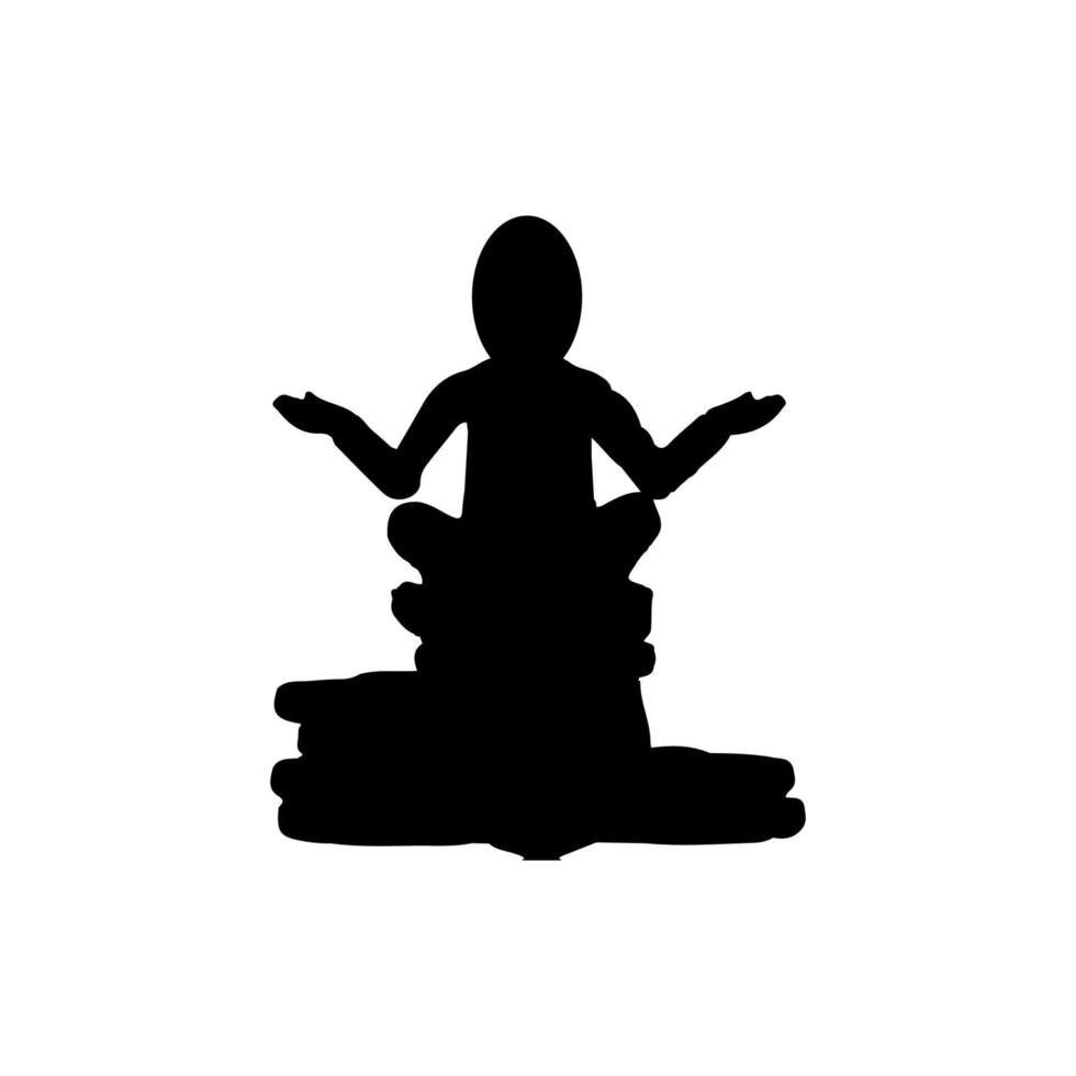 Buddha-Symbol. einfaches buddha purnima urlaubsplakat hintergrundsymbol. buddha-markenlogo-gestaltungselement. Buddha-T-Shirt bedrucken. Vektor für Aufkleber.